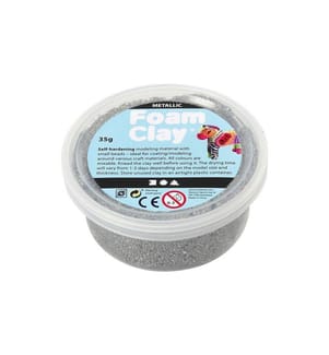 CREATIV COMPANY - Matière à modeler Foam Clay Metallic 35 g argentés