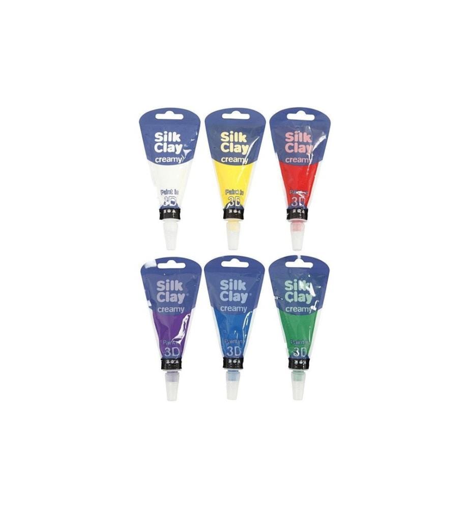 CREATIV COMPANY - Modellier-Set Silk Clay Creamy 6 x 35 ml Tuben