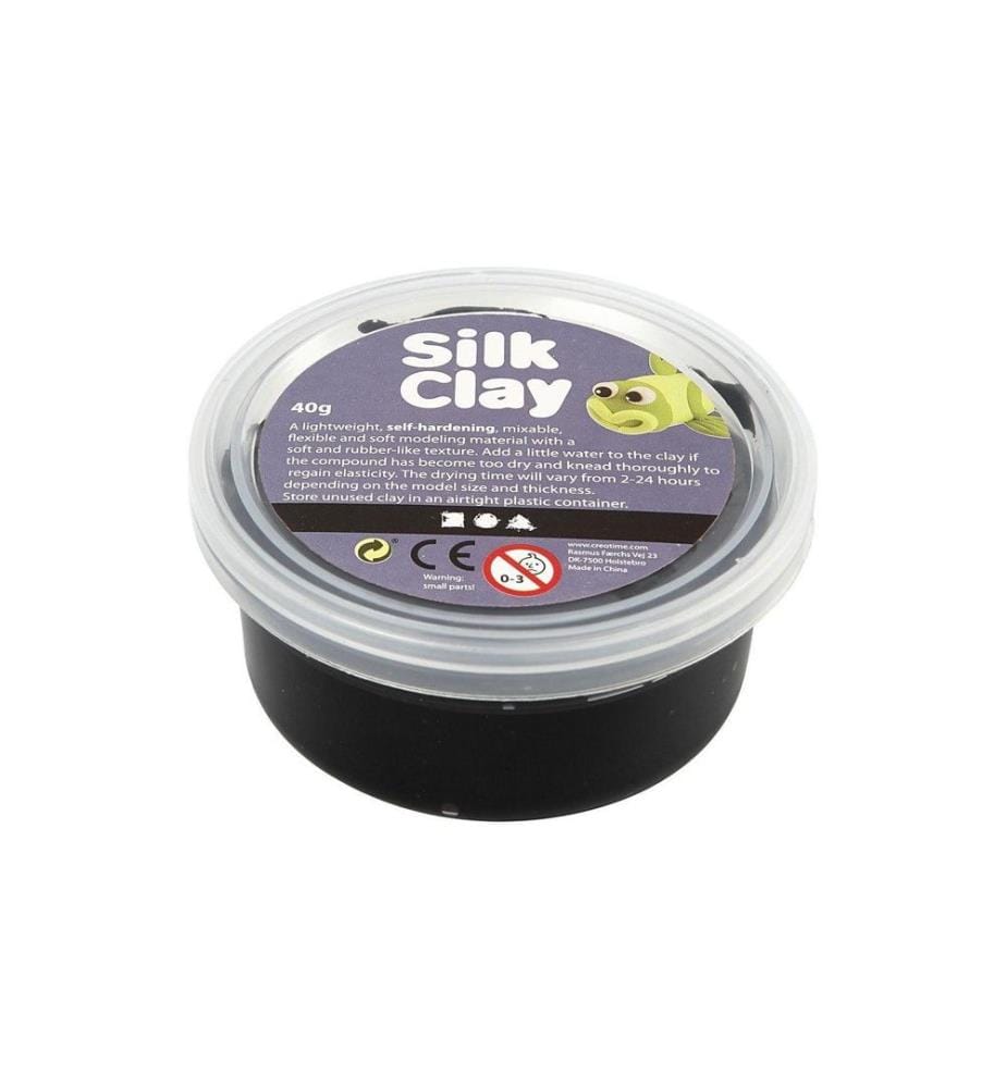CREATIV COMPANY - Modelliermasse Silk Clay 40 g Schwarz