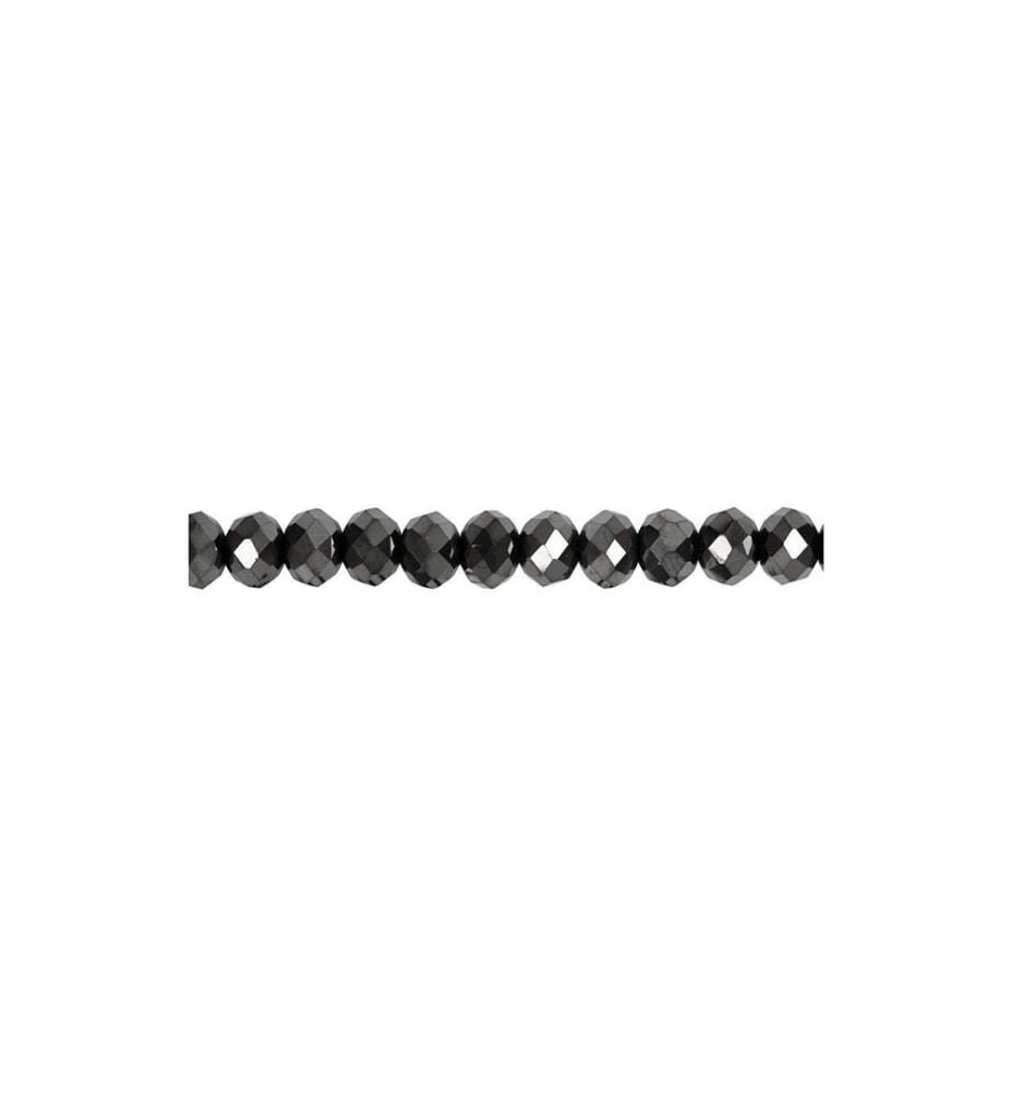 CREATIV COMPANY - Glasschliffperlen 5 mm x 6 mm Schwarz