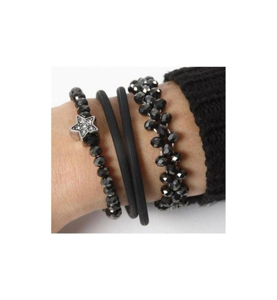 CREATIV COMPANY - Glasschliffperlen 3 mm x 4 mm Schwarz