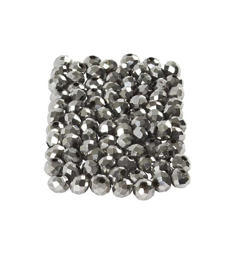 CREATIV COMPANY - Glasschliffperlen 3 mm x 4 mm Anthrazit