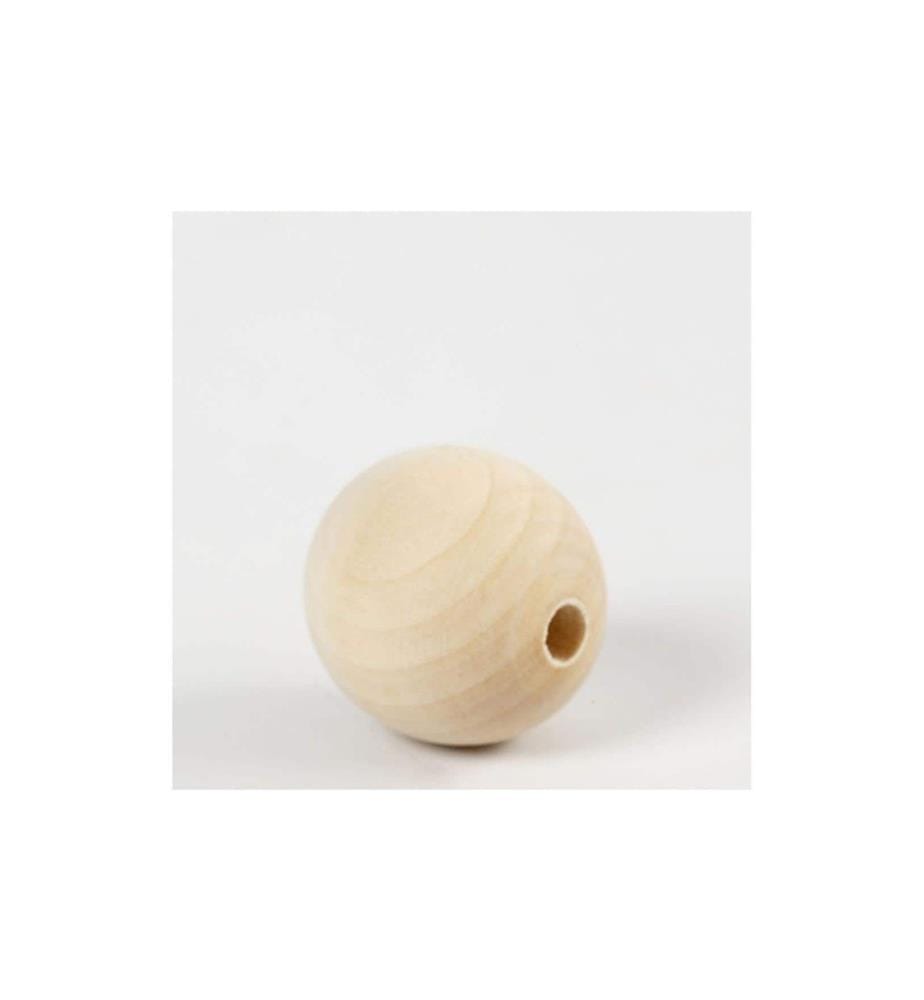 CREATIV COMPANY - Billes de bois D: 30 mm Taille du trou: 5 mm