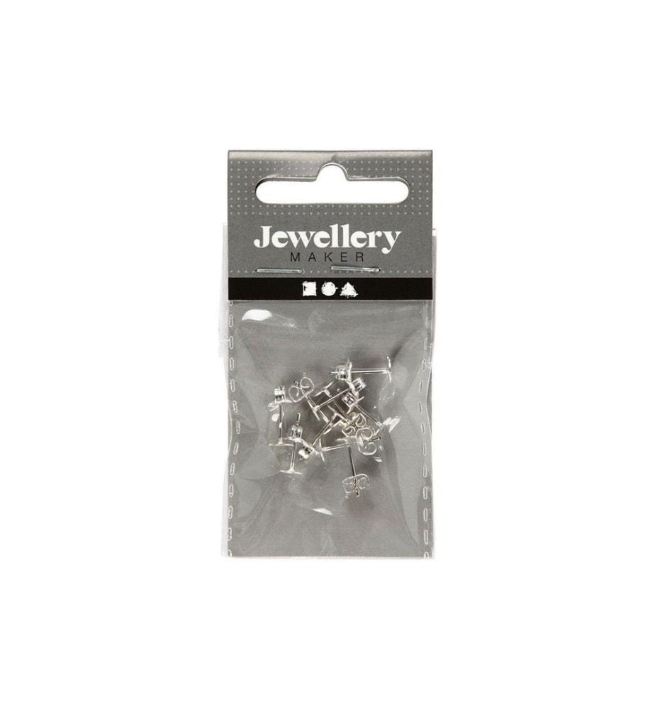 CREATIV COMPANY - Boucle d'oreille 13 mm Plaqué argent, 10 pcs.