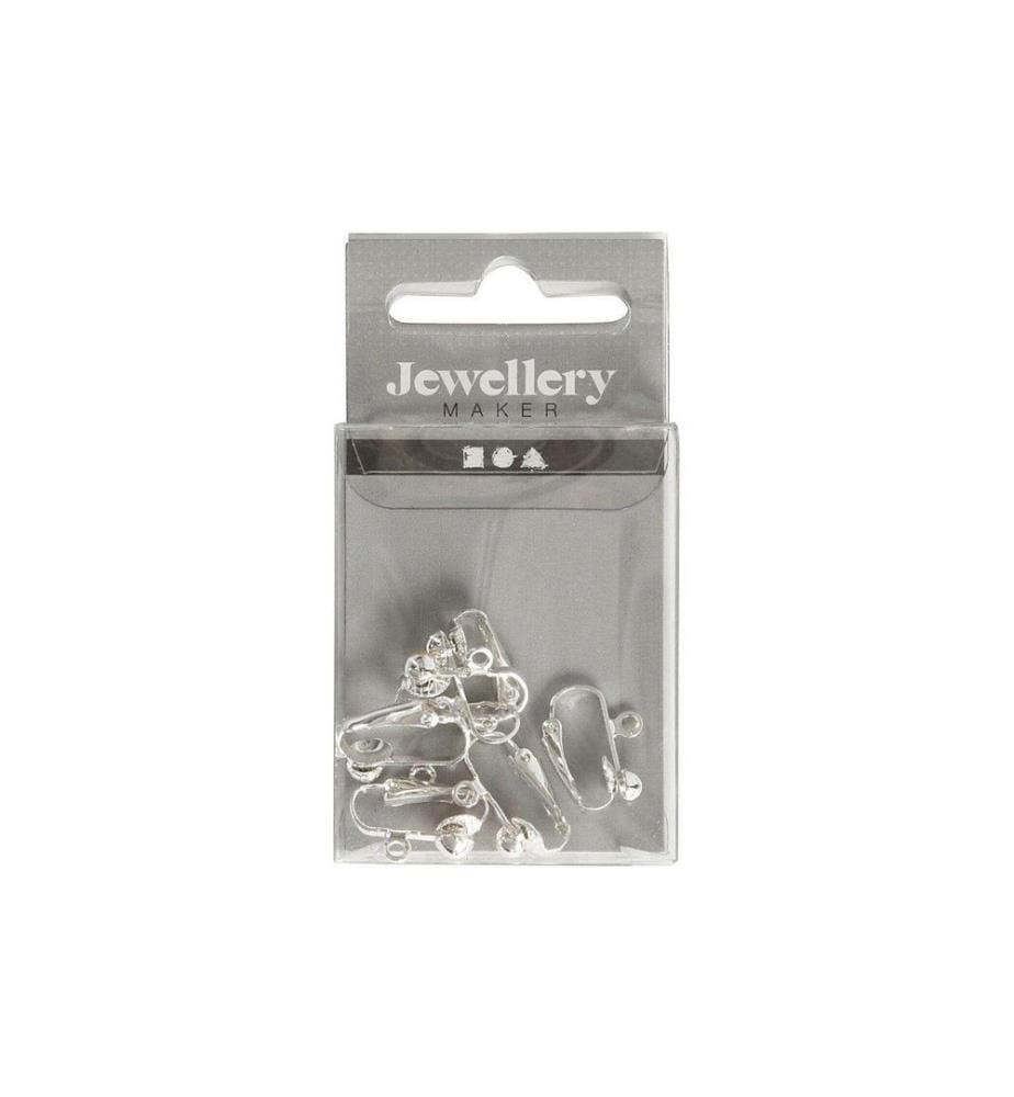 CREATIV COMPANY - Ohrring Clip Versilbert, 16.5 cm, 6 Stk.