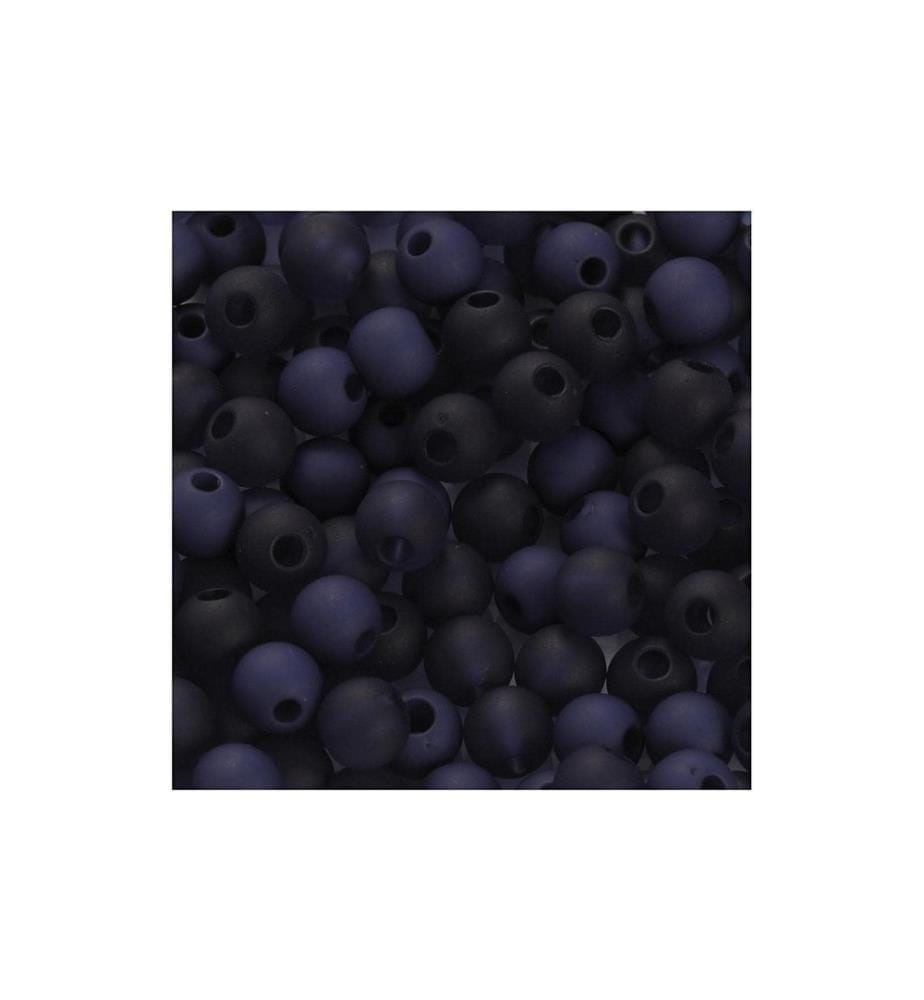 CREATIV COMPANY - Kunststoffperlen 6 mm, Dunkelblau, 150 Stk.