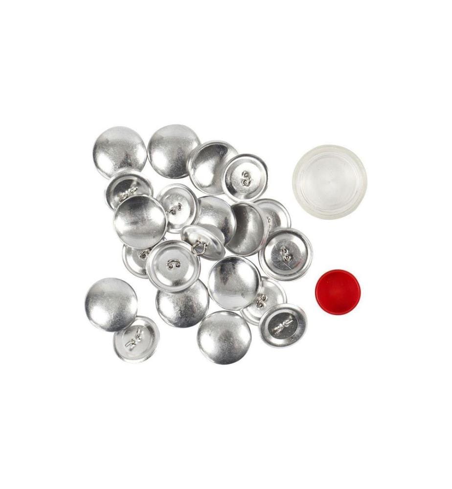 CREATIV COMPANY - Boutons DIY Ø 22 mm 12 pièces, argent