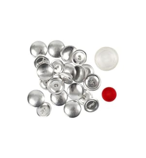 CREATIV COMPANY - Knöpfe DIY Ø 22 mm 12 Stück, Silber