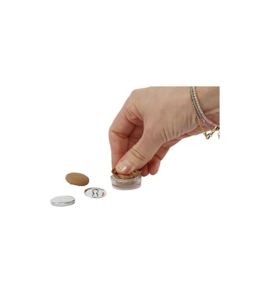 CREATIV COMPANY - Boutons DIY Ø 22 mm 12 pièces, argent
