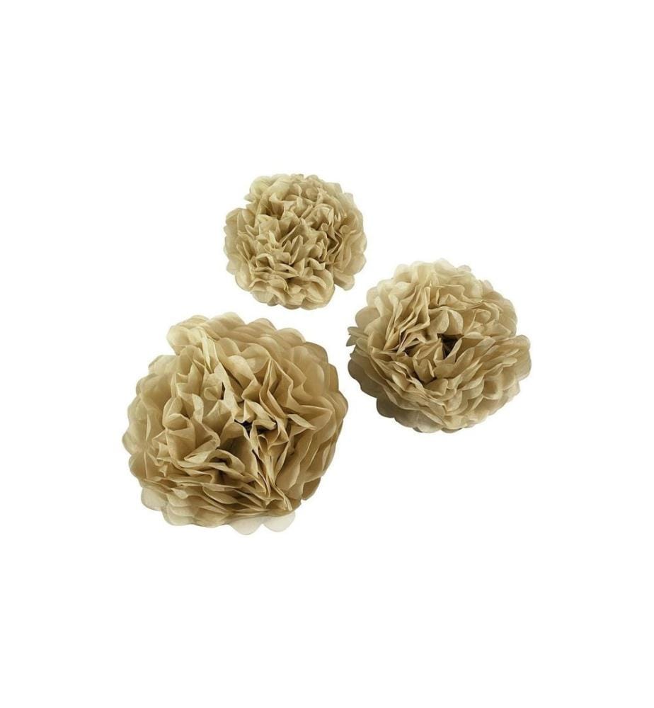 CREATIV COMPANY - Pompons 20 + 24 + 30 cm 3 Stück
