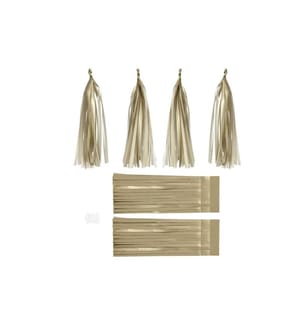 CREATIV COMPANY - Quasten 12 x 35 cm 12 Stück, Gold