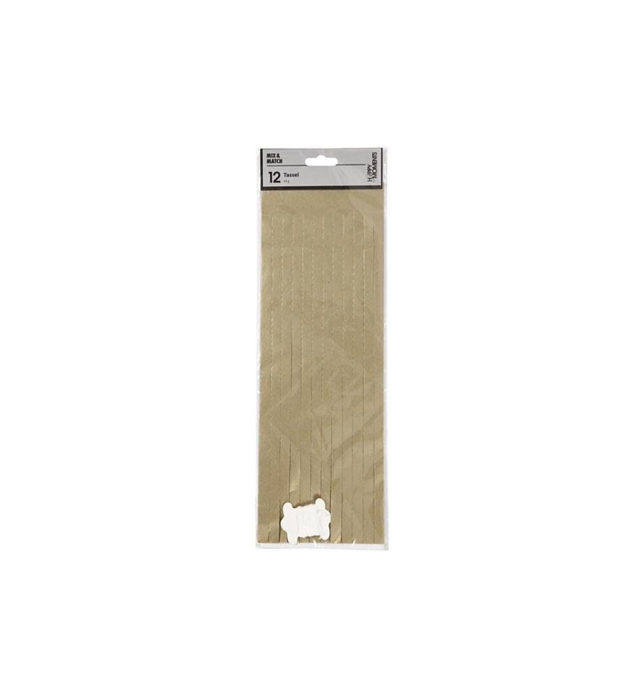 CREATIV COMPANY - Quasten 12 x 35 cm 12 Stück, Gold