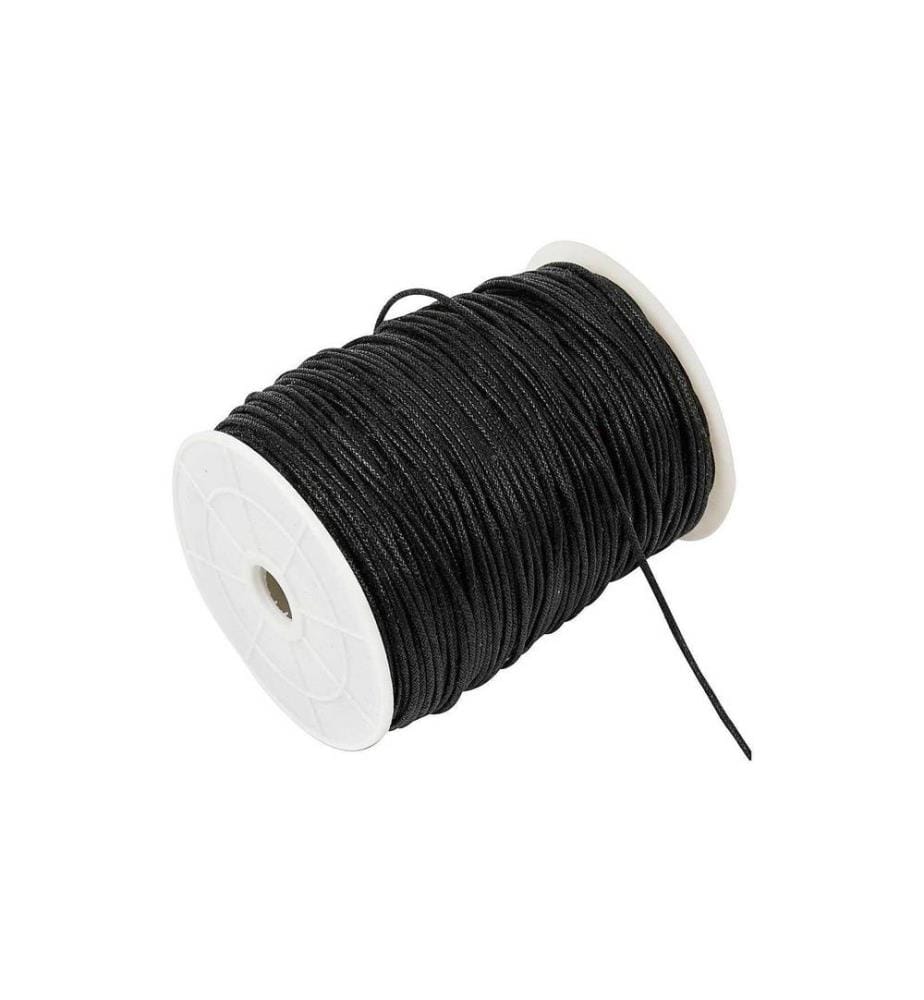 CREATIV COMPANY - Baumwollkordel 2 mm, Schwarz, 100 m
