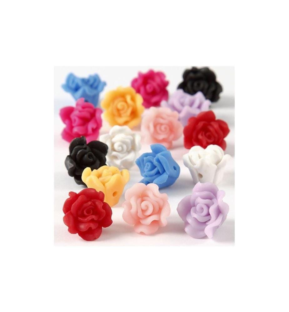 CREATIV COMPANY - Perles Roses d'argile, 16 x 10 mm, 16 ass.