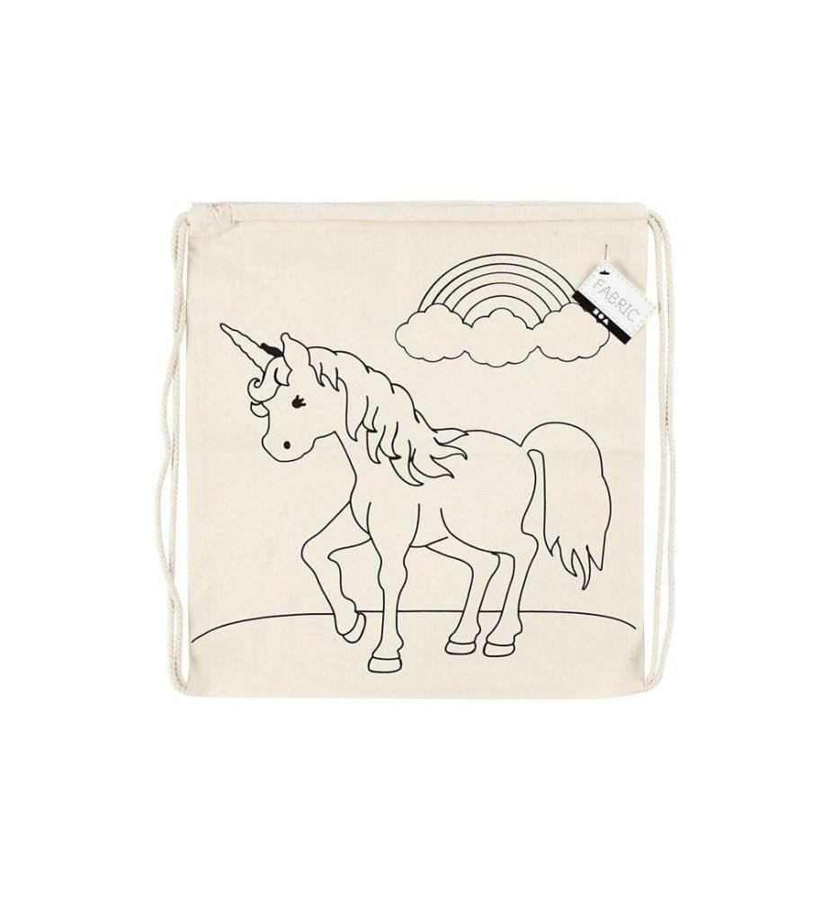 CREATIV COMPANY - Sac de gym 37 x 41 cm, nature, licornes, 1 pc.