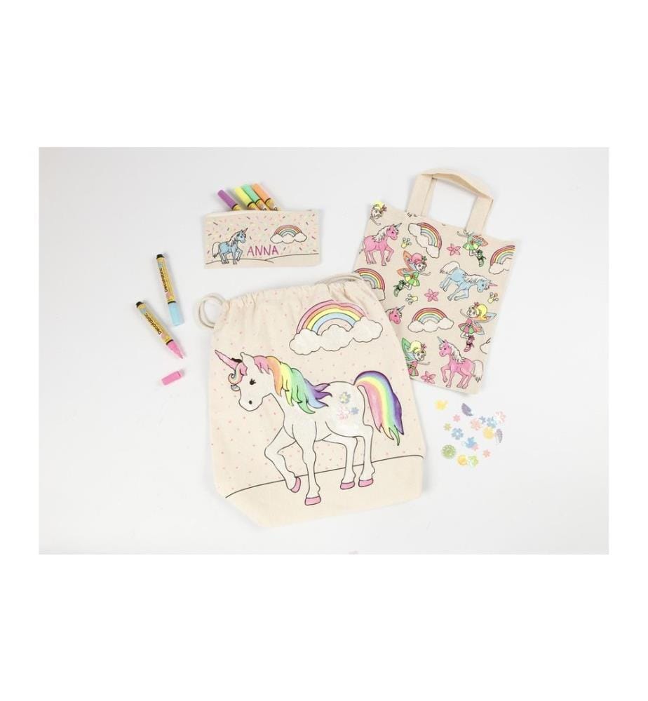 CREATIV COMPANY - Sac de gym 37 x 41 cm, nature, licornes, 1 pc.