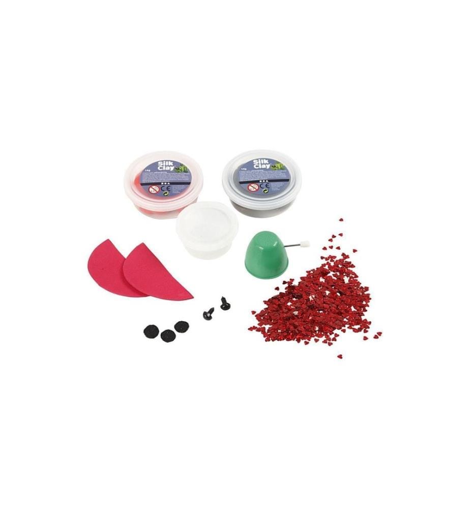 CREATIV COMPANY - Set de modélisation Silk Clay Coccinelle, 1 kit