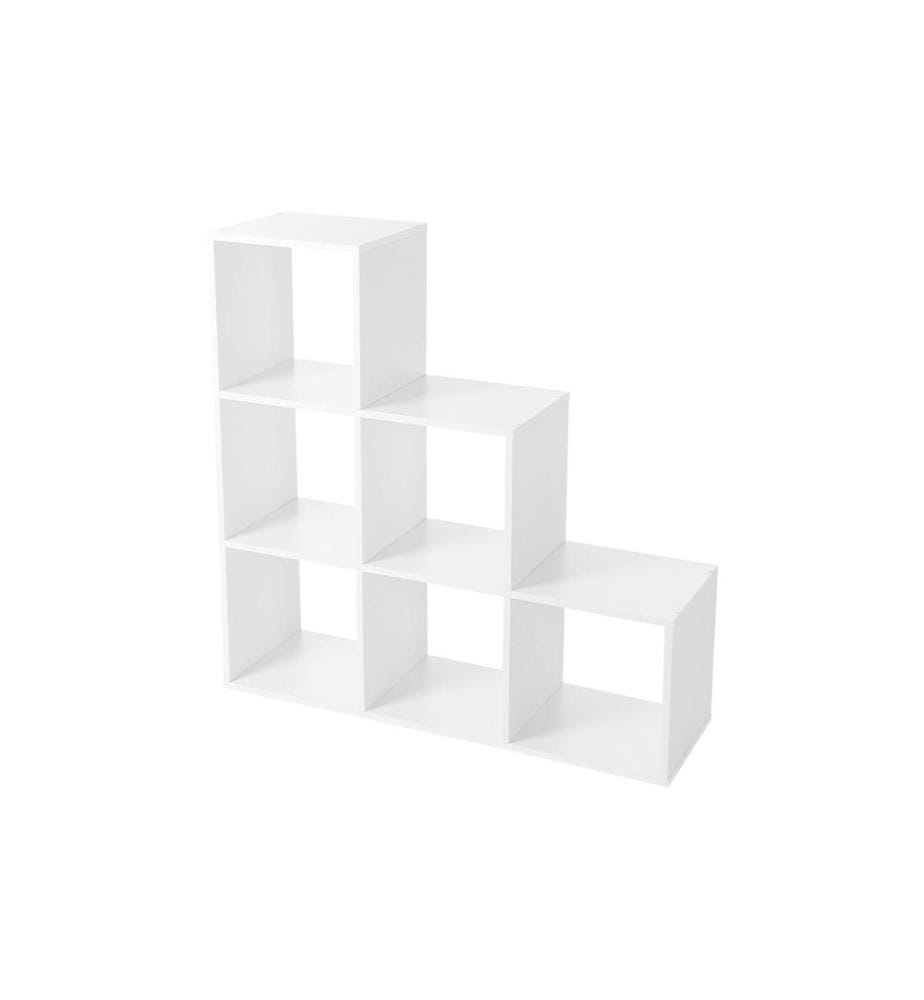 VASAGLE - Regal mit 6 Fächern 97.5 x 97.5 cm, Weiss