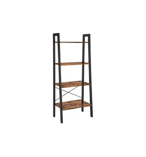 VASAGLE - Regal mit 4 Ebenen 56 x 137.5 cm, Schwarz/Braun