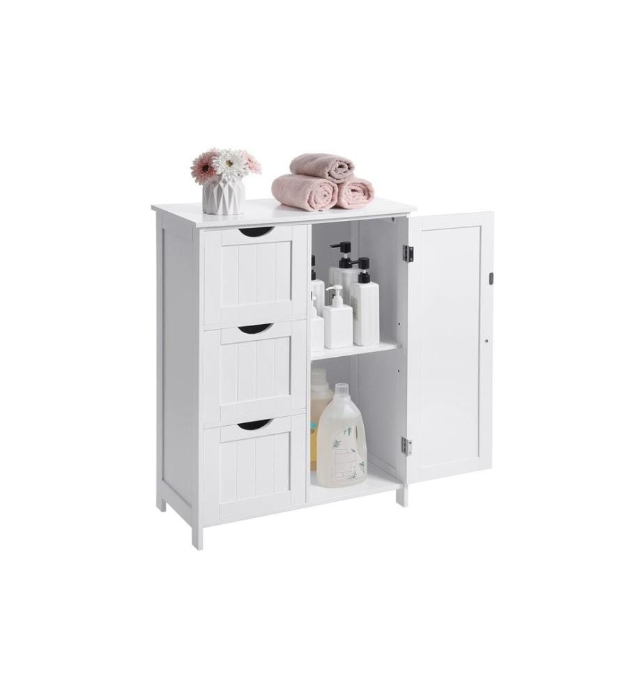 VASAGLE - Commode avec 3 tiroirs 60 x 81 cm, Blanc