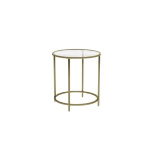 VASAGLE - Beistelltisch rund 50 x 55 cm, Gold