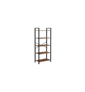 VASAGLE - Regal mit 5 Ebenen 66 x 153 cm, Schwarz/Braun