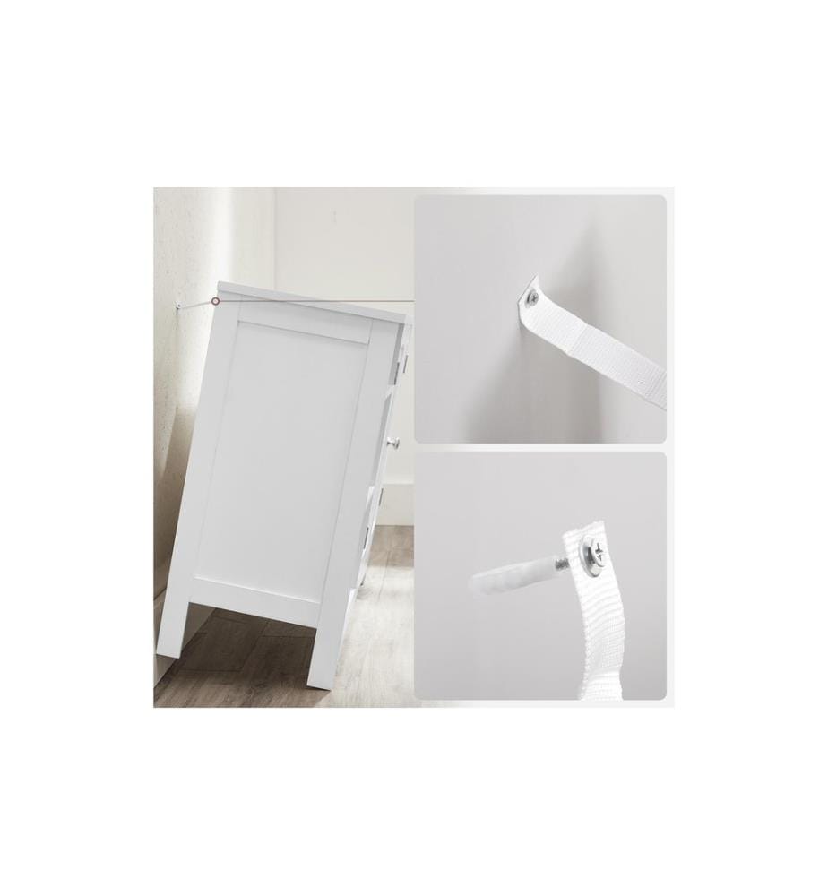 VASAGLE - Meuble sous lavabo 90 x 60 cm, Blanc