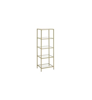 VASAGLE - Regal 30 cm x 124.5 cm, Gold