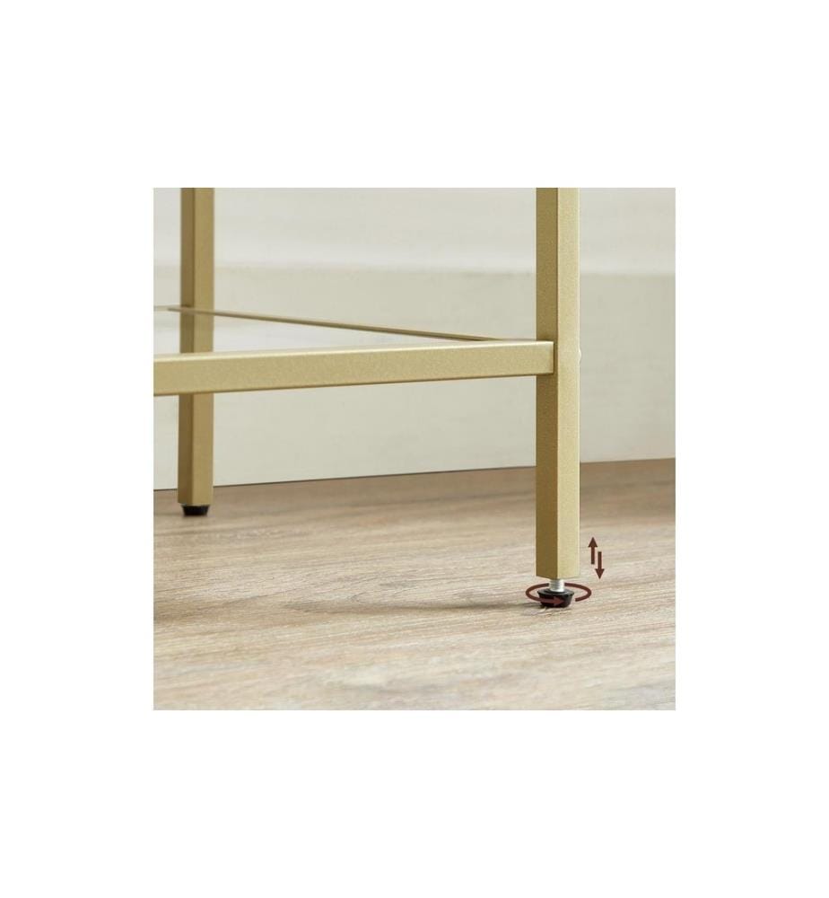 VASAGLE - Regal 30 cm x 124.5 cm, Gold