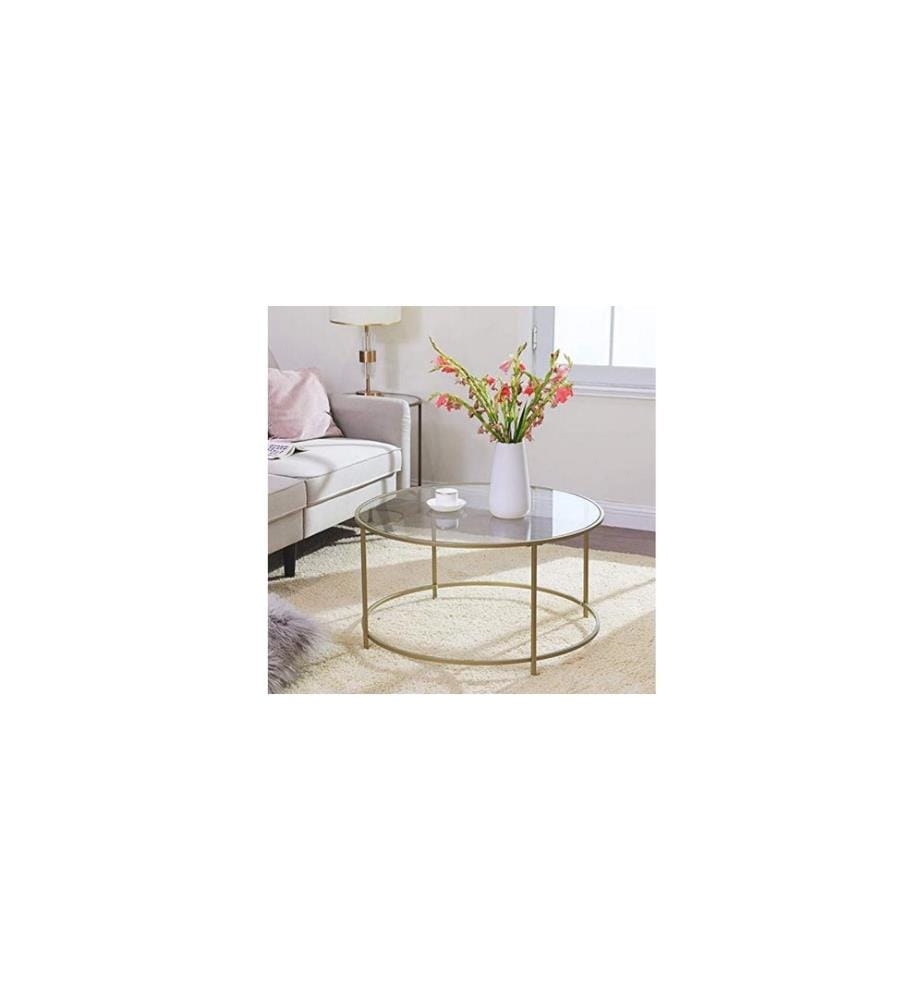 VASAGLE - Table basse 84 x 45,5 cm, Doré