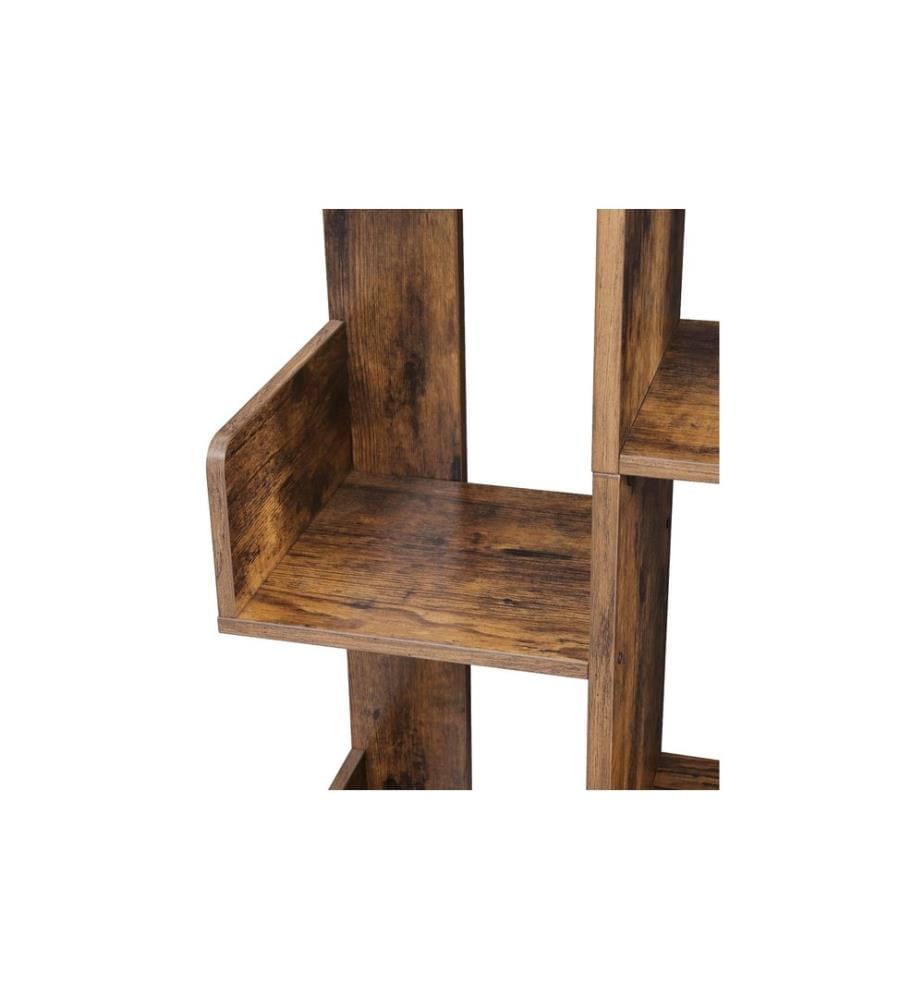 VASAGLE - Regal mit 13 Ablagen 86 x 25 x 140 cm, Braun