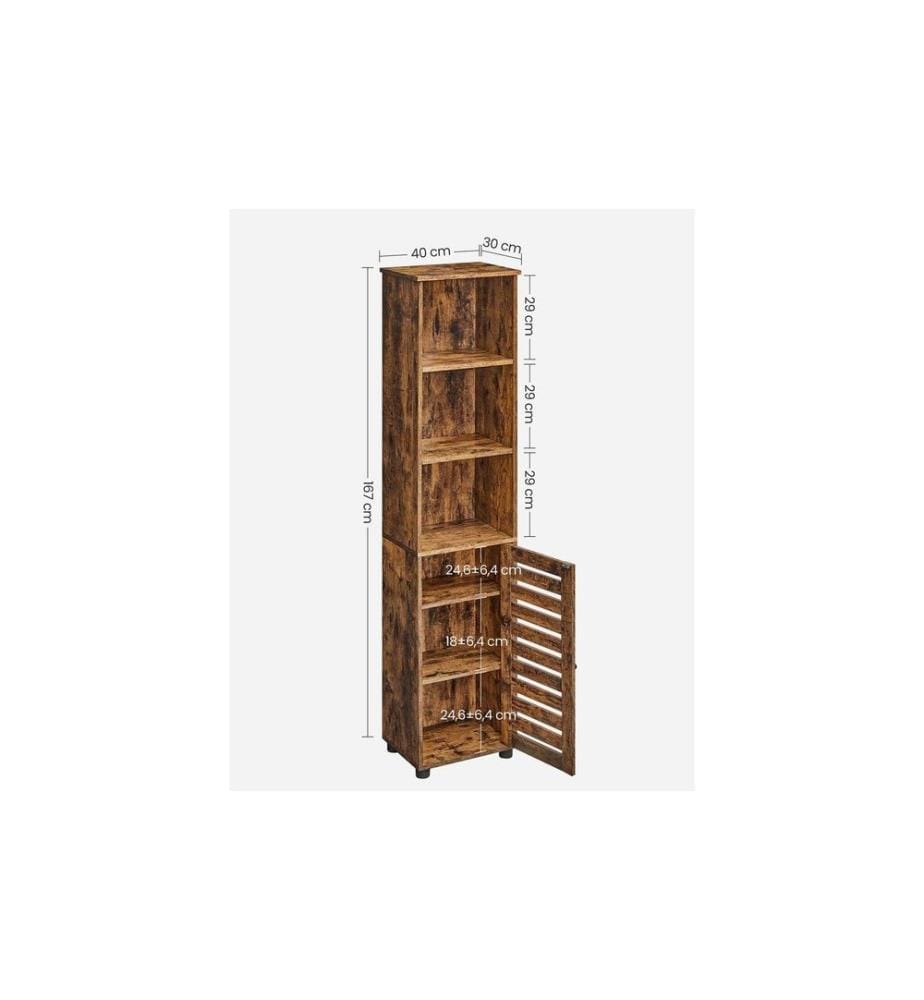 VASAGLE - Vitrine 40 x 167 cm, Braun