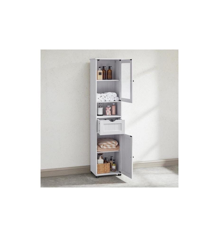 VASAGLE - Vitrine Style maison de campagne 40 x 165 cm, Blanc