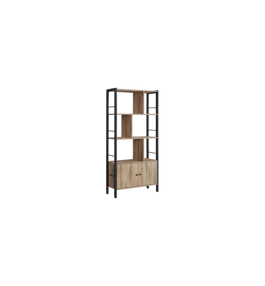 VASAGLE - Regal 74 x 154.5 cm, Schwarz/Braun