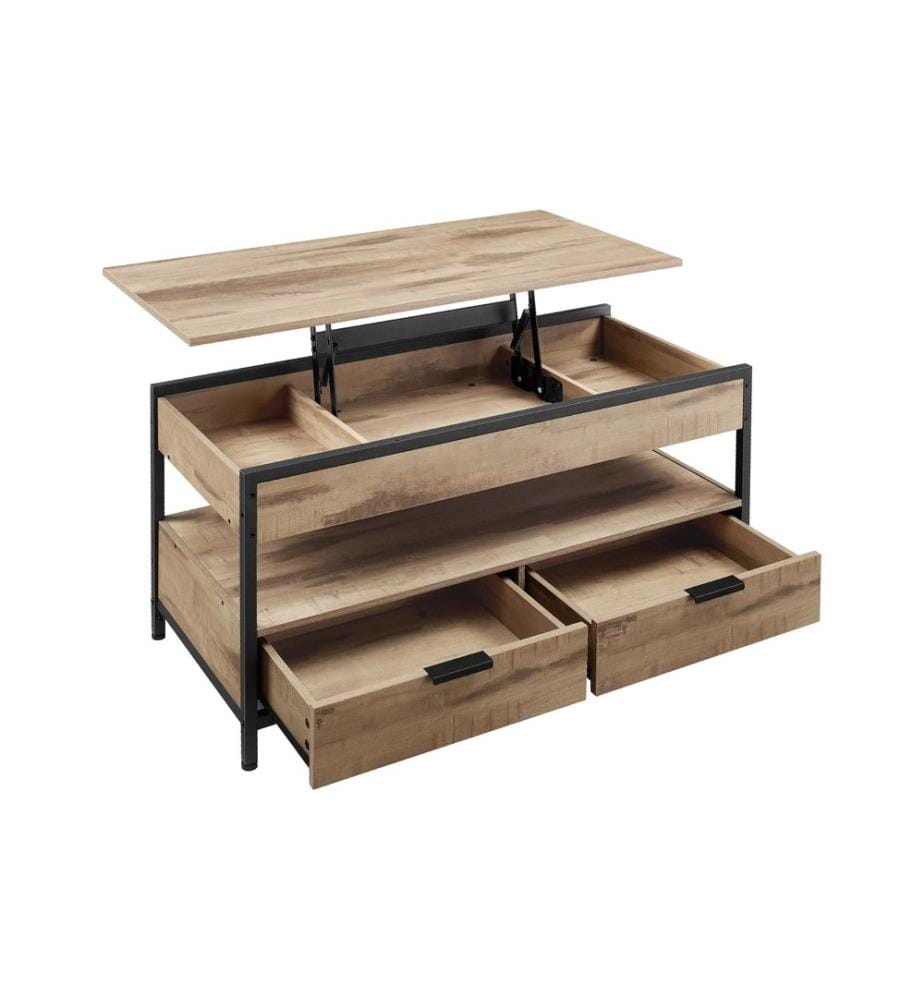 VASAGLE - Table basse 100 x 48 cm/63 cm, Brun