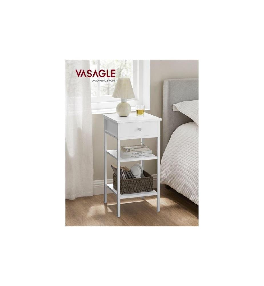 VASAGLE - Table de nuit 35 x 70 cm, Blanc