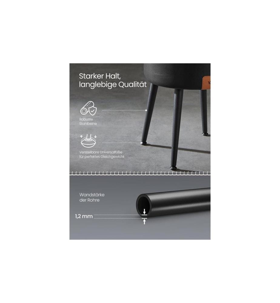 VASAGLE - Tabouret 32 cm, Noir