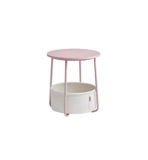 VASAGLE - Beistelltisch 45 x 51 cm, Rosa / Beige