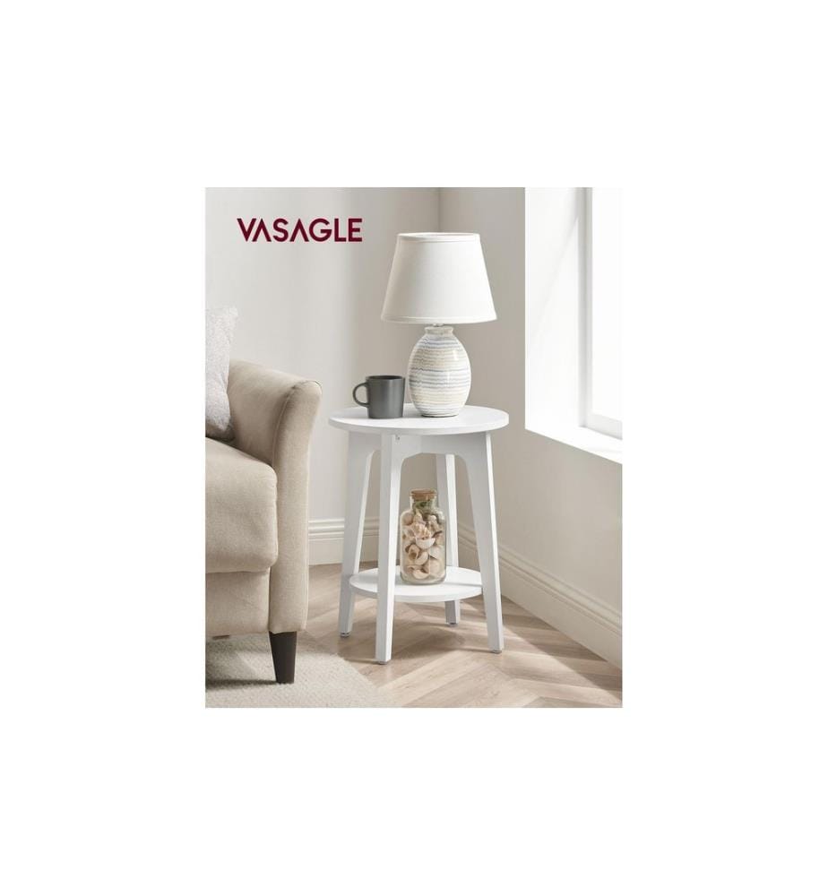 VASAGLE - Table d'appoint 40 x 50 cm, blanc