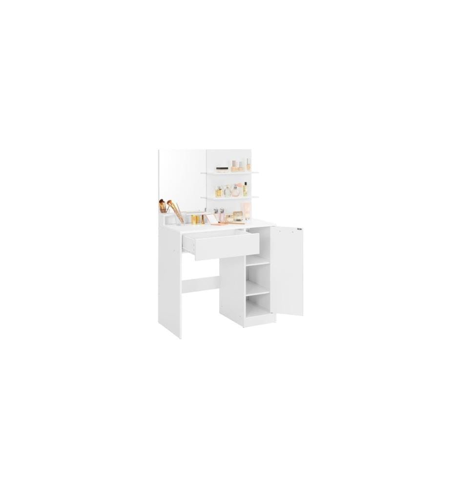 VASAGLE - Coiffeuse 80 x 40 x 132 cm, blanc