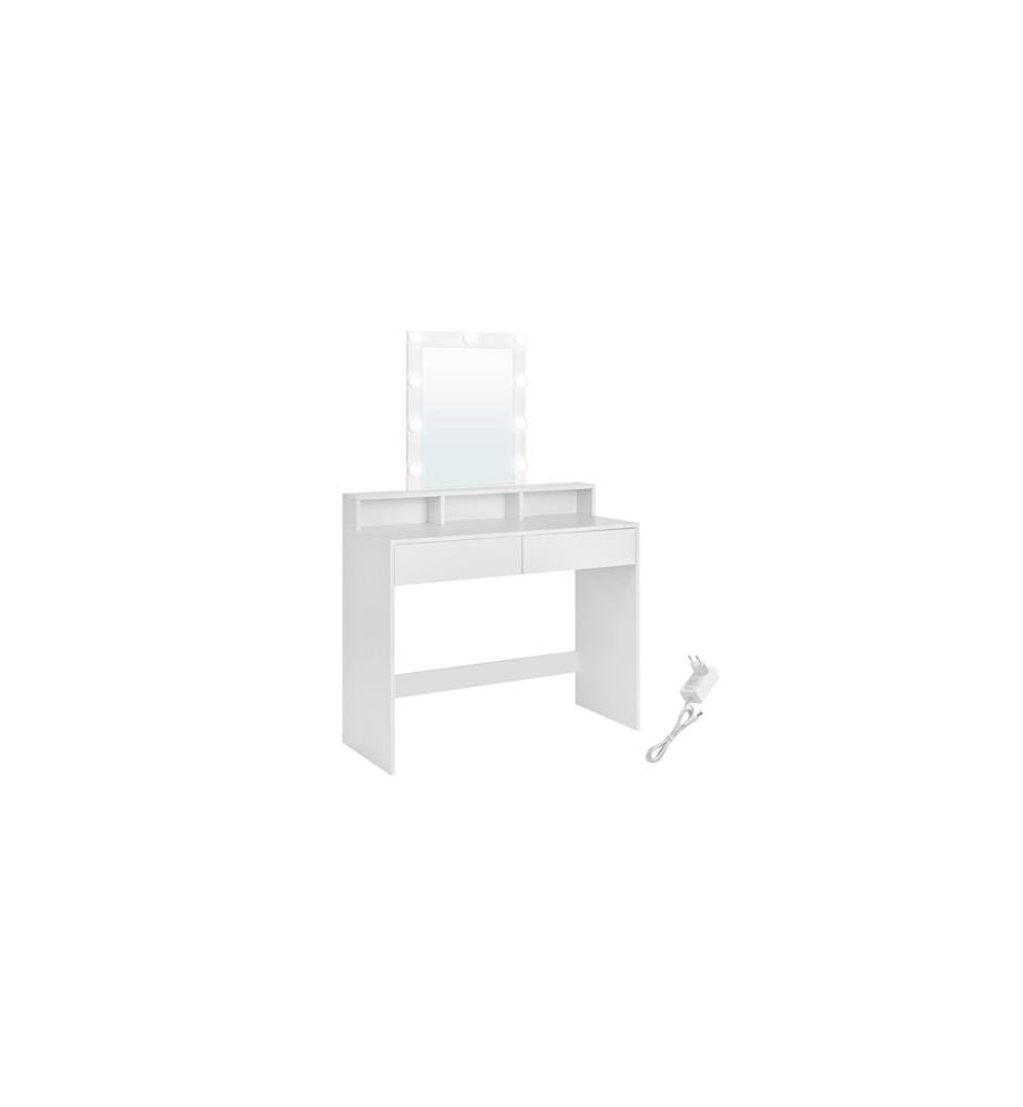 VASAGLE - Coiffeuse 100 x 40 x 145 cm, blanc