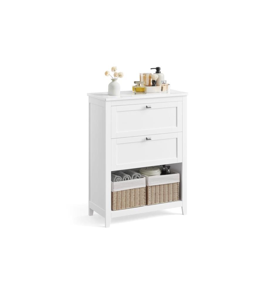 VASAGLE - Badezimmer-Schrank 30 x 80 cm, Weiss