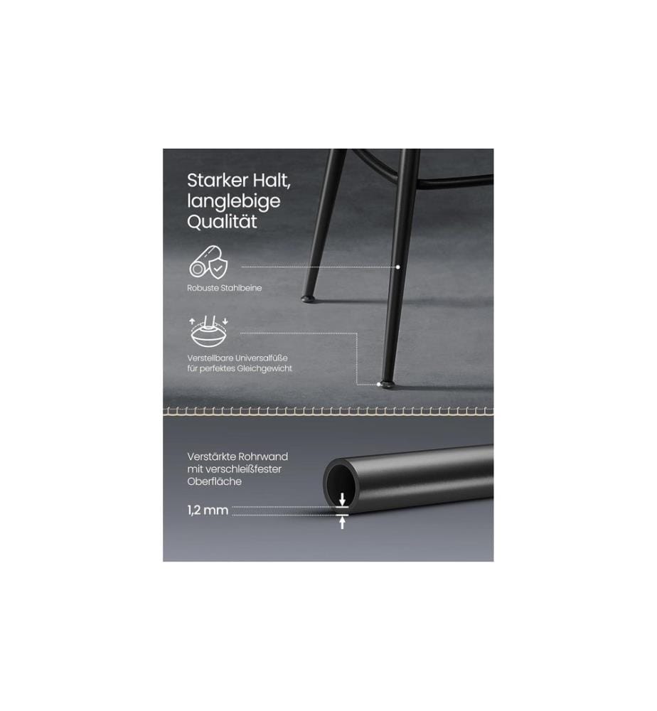 VASAGLE - Barhocker 2er Set 54 x 90.5 cm, Schwarz