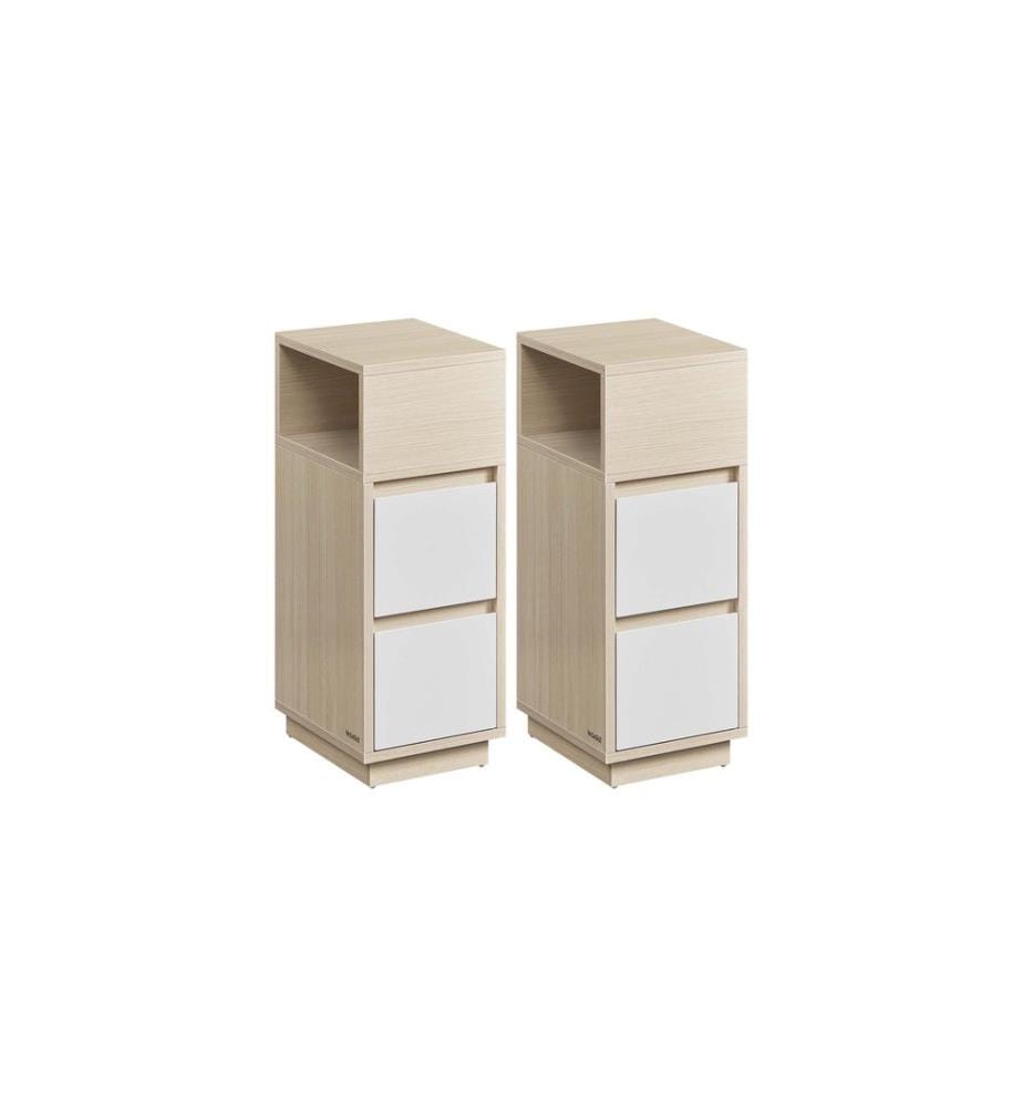 VASAGLE - Table de nuit Lot de 2 25 x 65 cm, Beige