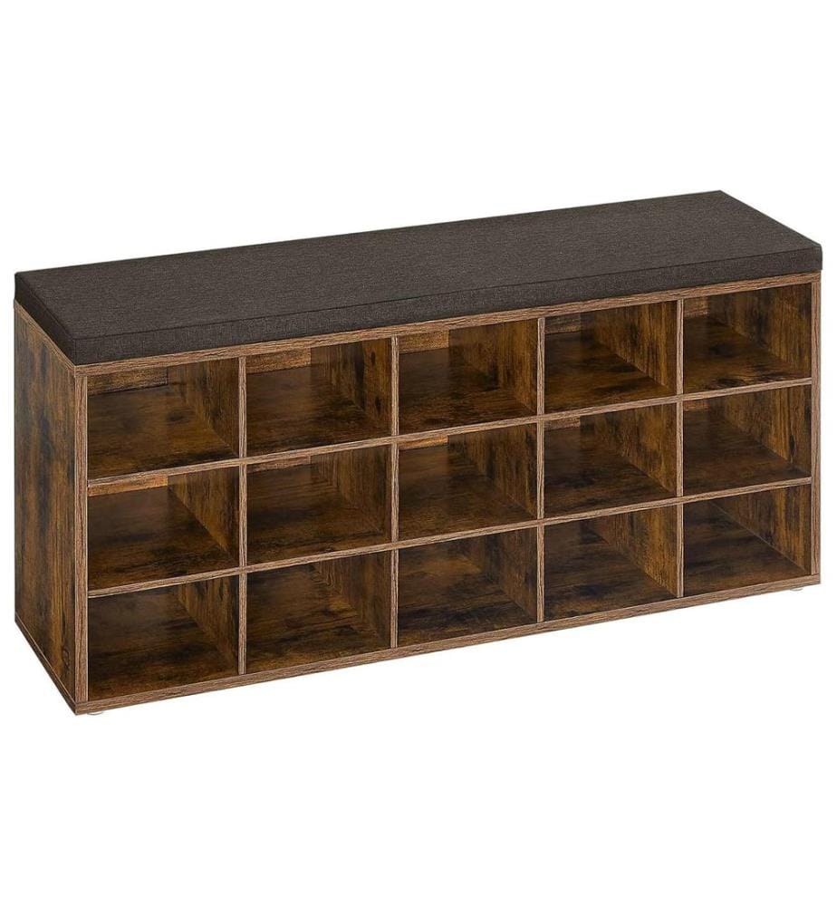 VASAGLE - Armoire à chaussures Industriel 105 x 48 cm, Brun