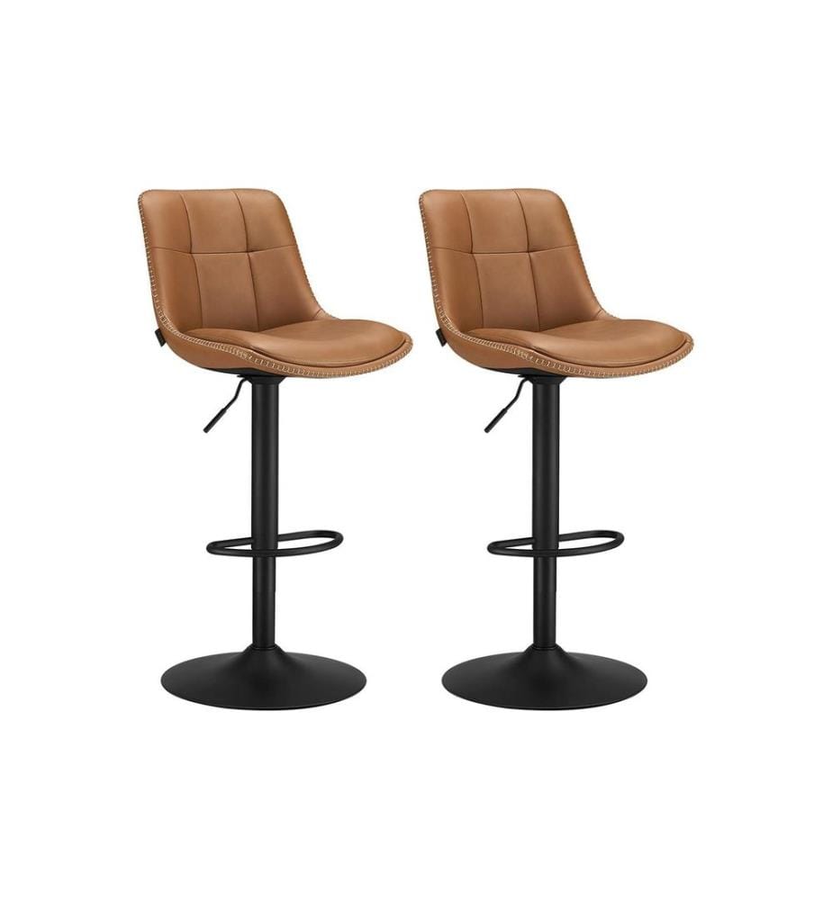 VASAGLE - Barhocker 2er Set 48 x 90 cm/112 cm, Braun