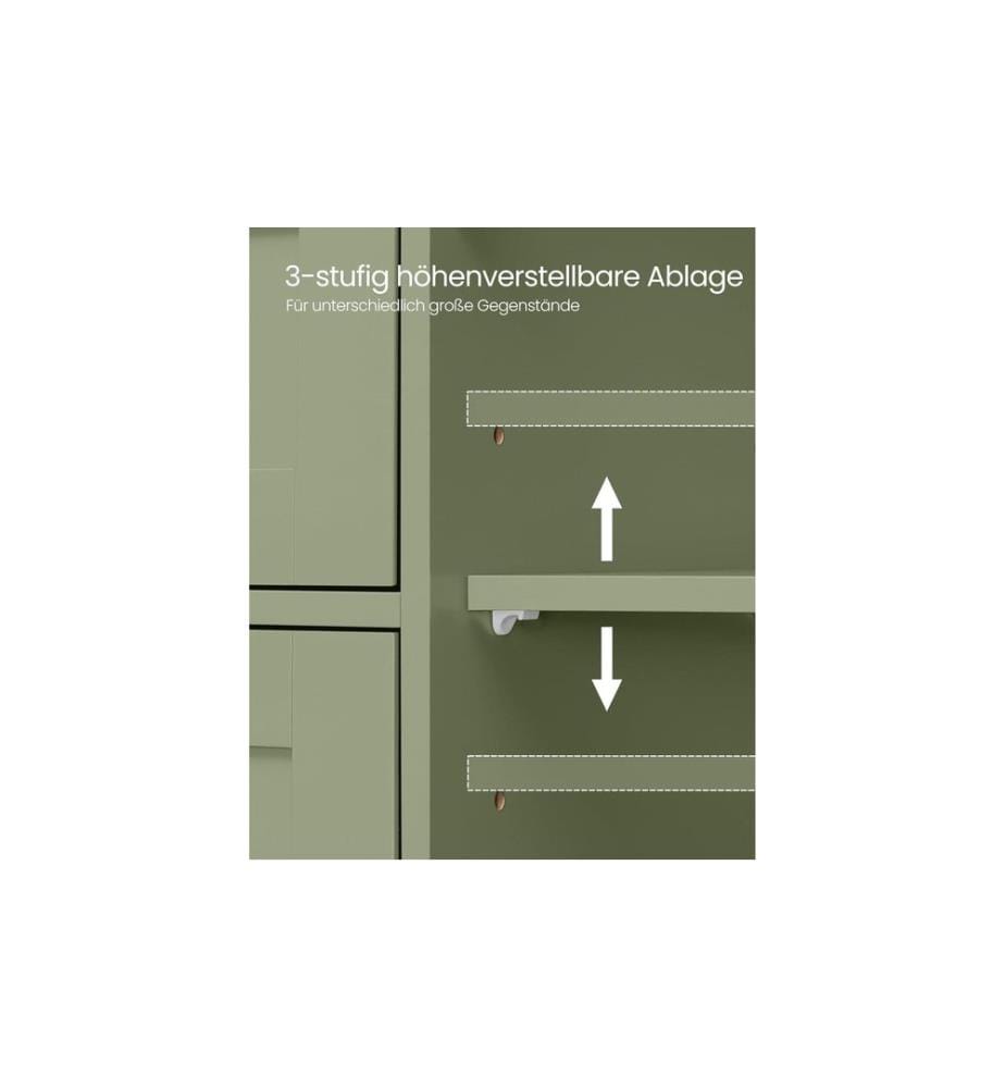 VASAGLE - Armoire de salle de bain 55 x 82 cm, Vert