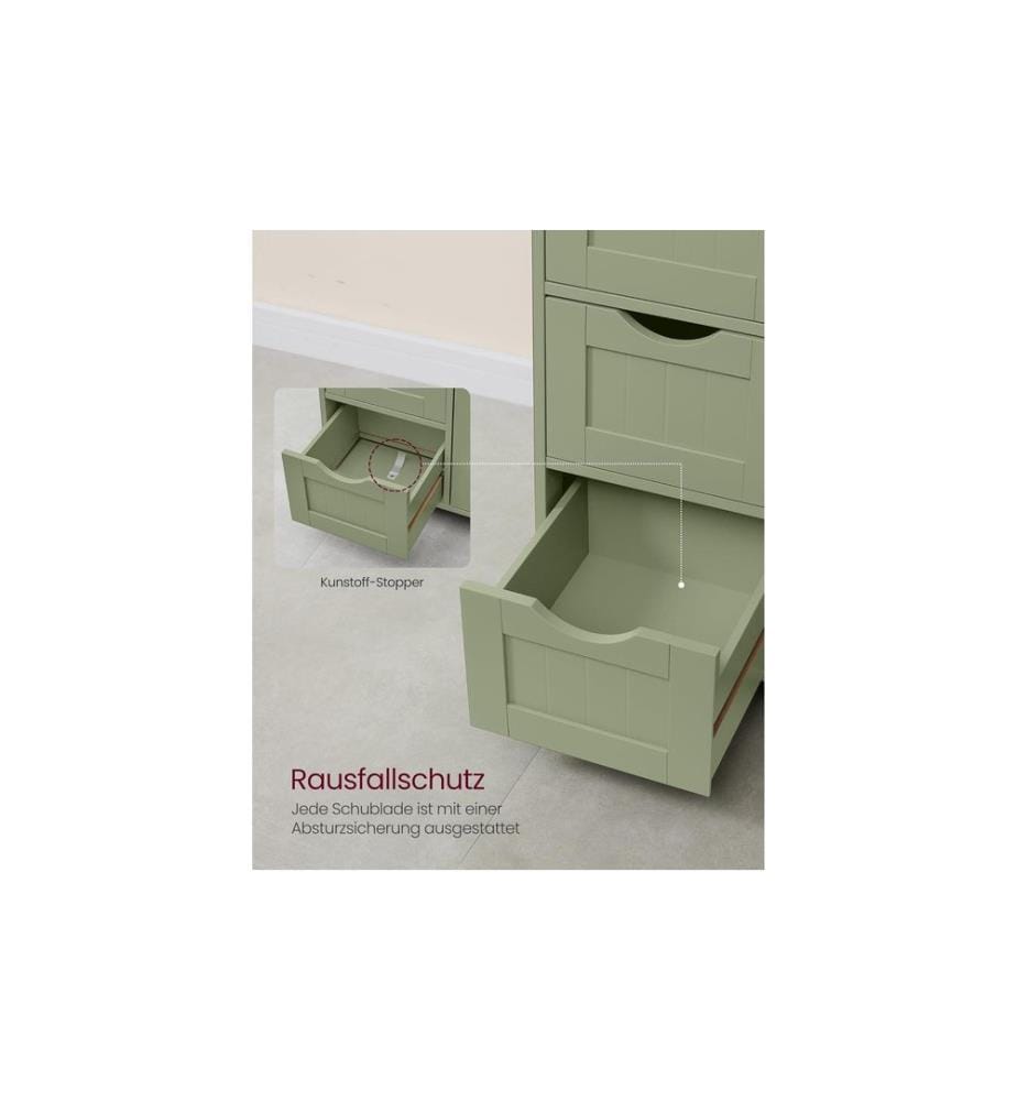 VASAGLE - Armoire de salle de bain 55 x 82 cm, Vert