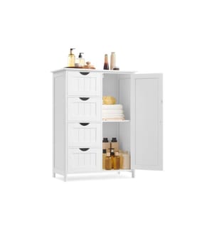 VASAGLE - Badezimmerschrank 55 x 82 cm, Weiss