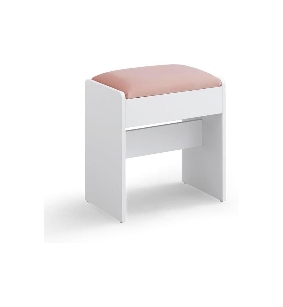 VASAGLE - Hocker Mitteldichte Holzfaserplatte (MDF)/Spanplatte, Weiss